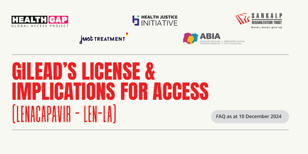 FAQ: Gilead’s LENACAPAVIR (LEN-LA) license and implications for access